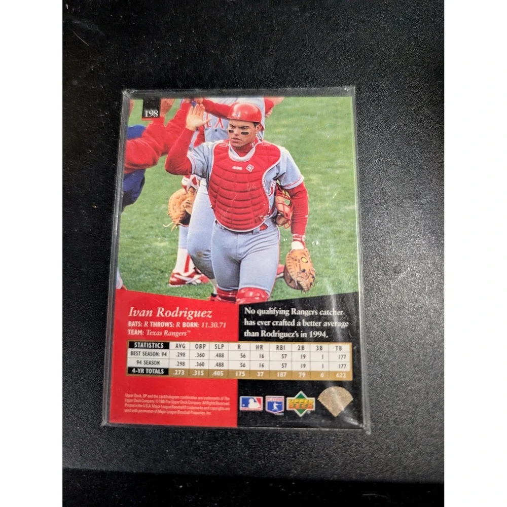 1995 Upper Deck SP Ivan Rodriguez Texas Rangers Baseball Card 198 Pudge